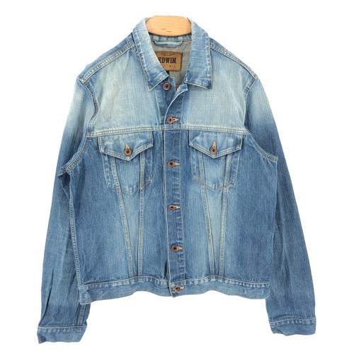 Edwin men coat trucker denim - men's,