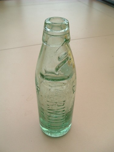 White codd glass - white, bottle