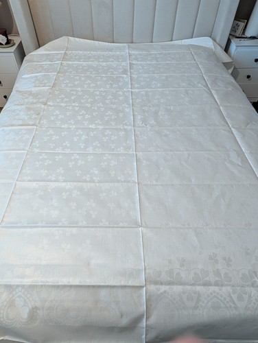 Large linen damask tablecloth - large,