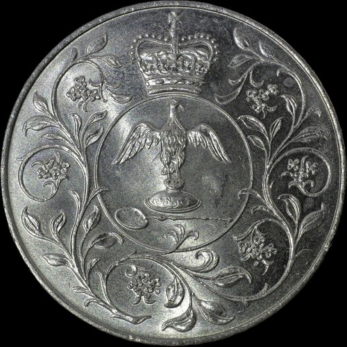 1977 silver jubilee crown coin - silver,