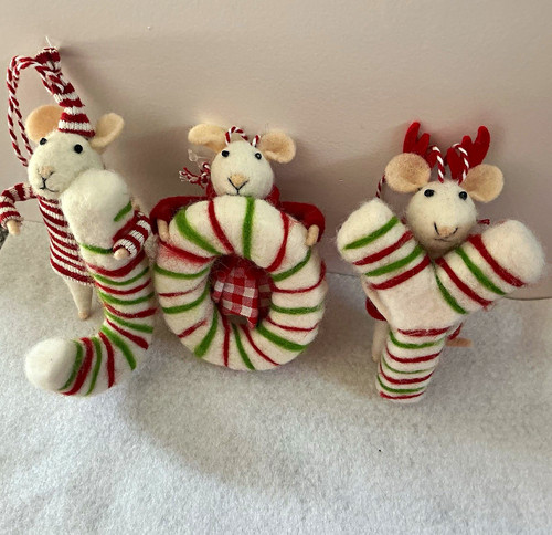 Felt mice with joy - felt, letters