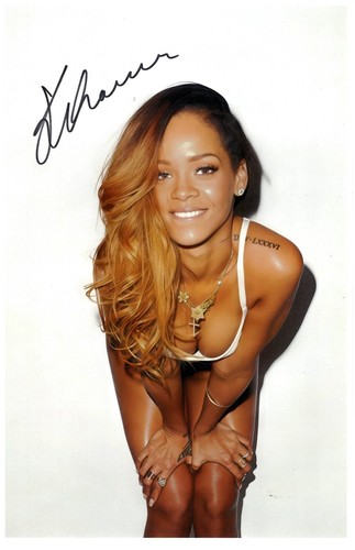 Rihanna signed poster - rihanna,