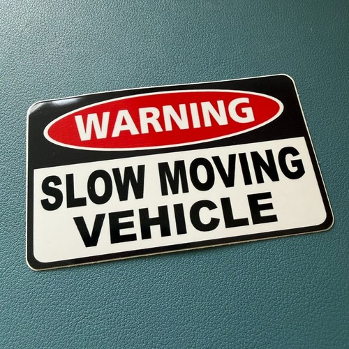 Warning slow vehicle sticker - warning,