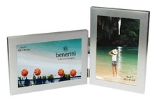 2 Picture Double Folding Photo Frame Multi Aperture Collage Twin Hinged 6x4 4x6