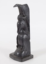 Antique Argillite Totem Pole by Captain Andrew Brown circa 1920 Haida NWT