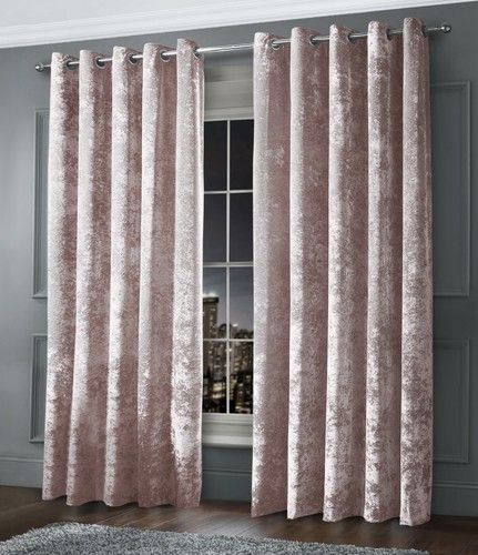Crushed velvet curtain - crushed,