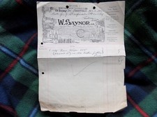 WILLIAM SAYNOR SHEFFIELD PRUNING PENKNIVE PENKNIFE ORIGINAL SCARCE BILLHEAD 1931