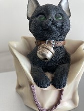 Cute Kitten In A Bag By Leonardo Mischief Maker Cat Figurine