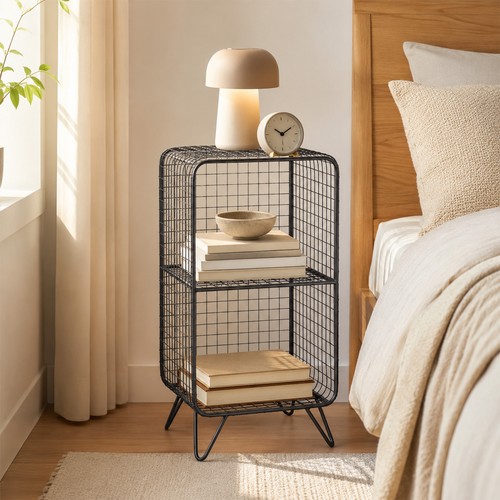 Modern freestanding wire cube - freestanding,