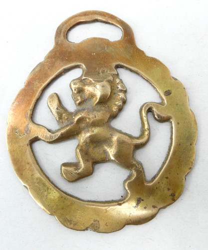Brass horse lion rampant - brass,