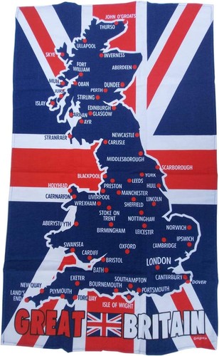 Great britain map union jack - britain,