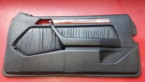 Door trim card leather black - door,
