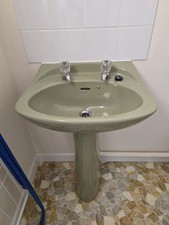 Rare Avocado Toilet & Basin From 70's
