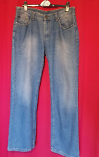 Ricci Mens Jeans In Dark Blue Size W34 L32R Cotton Blend Faded Leg
