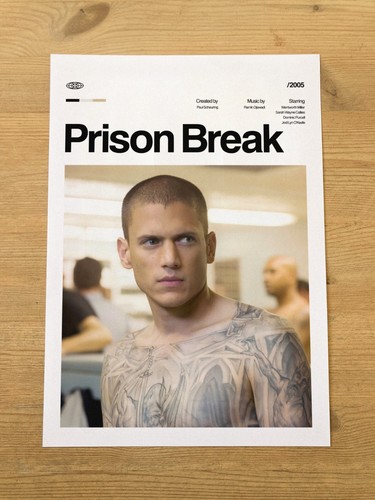 Prison break poster retro art - prison,
