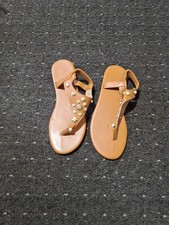Ladies Flat Form Toe Post Sandals Size 41 (Uk 8)