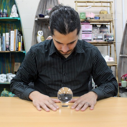 Crystal ball stand - crystal, 80mm
