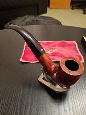 Beautiful full bent Barling pipe in honey glaze ad 9mm filter stem