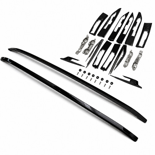 Black aluminium roof rails for - black,