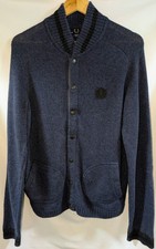 Fred Perry Vintage Wool Blend Snap Button Cardigan Jacket M Made in Italy