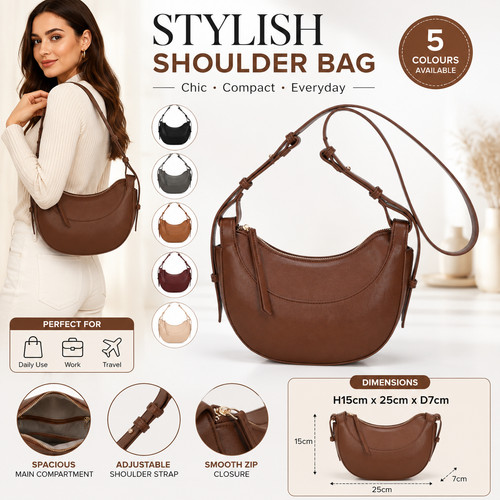 Womens crescent shoulder bag - shoulder,