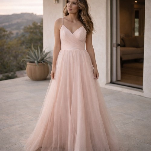 Bhldn tulle gown women blush - gown,