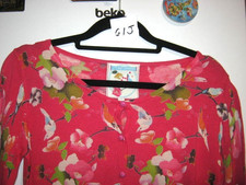 uttam london pink bird print