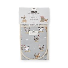 Cooksmart Hen House Lane Collection Double oven glove, chicken design