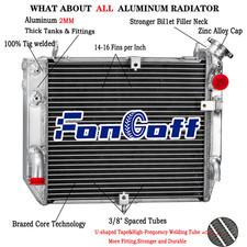 2 Rows Aluminium Radiator For