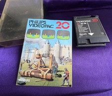 Vintage Philips Videopac 20 Stone Sling Game Complete Case & Manual 1980
