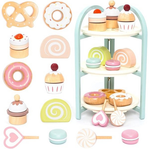 Wooden cake stand - playset, for