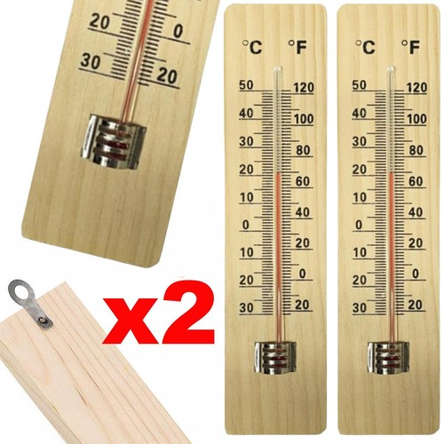 Wooden wall thermometer - wooden,