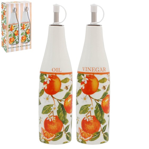 Oil vinegar cruet bottles - &,
