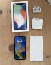 Apple iPhone x 256GB, Unlocked, Silver/White, Good Condition, Boxed