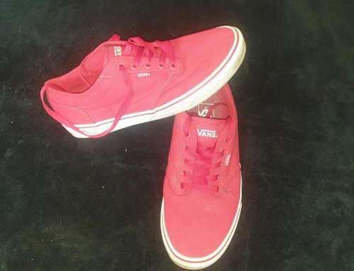 Mens red vans canvas - vans, shoes