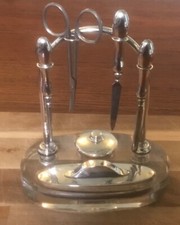 Birmingham Hallmarked Silver 6 Piece Art Deco Manicure Dressing Table Set 1932