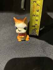 Vintage Ceramic Red Bow Tie Anthropomorphic French Bulldog Mini Figurine