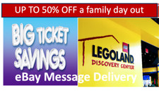 ? 4 x DISCOUNTED TICKETS ? Legoland Discovery Center BIRMINGHAM EXP 30/06/26