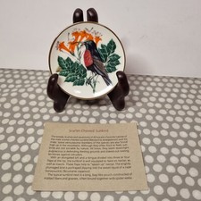 Franklin Porcelain Mini Plate. Songbirds Of The World. "Scarlet Chested Sunbird"
