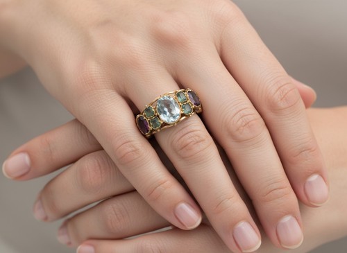 Antique amethyst emerald - amethyst,, &