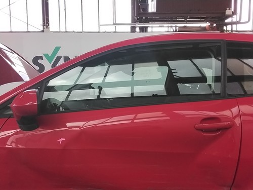 Door glass front left - left, seat