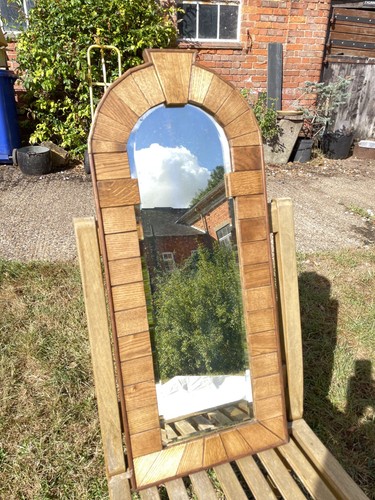 Vintage arched beveled mirror