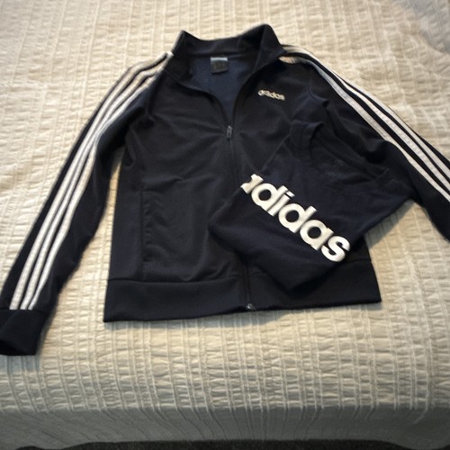 Navy blue adidas track jacket - blue,