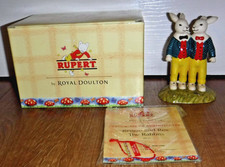 Royal Doulton Rupert Bear ~ Reggie & Rex The Rabbits ~ COA ~ Excellent ~ Boxed