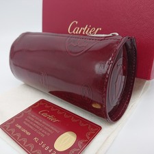 Cartier Happy Birthday Mini Pouch Bag Pen Case Bordeaux w/Box card L3000487