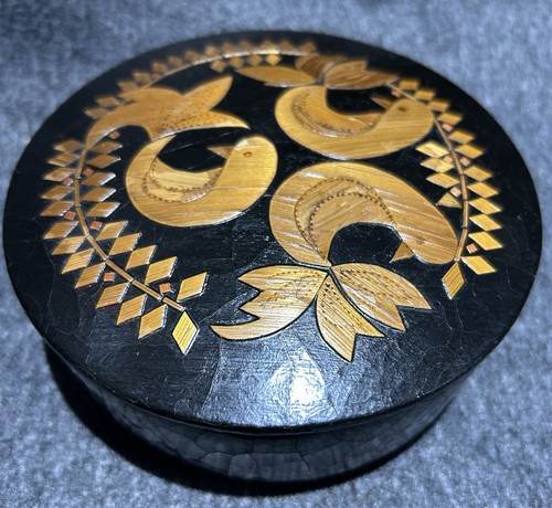 Vintage russian straw inlay - russian,