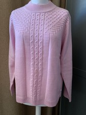 PINK SPARKLY JUMPER BY AFIBEL SIZE UK 14 ( Also Available In Cornflower Blue )