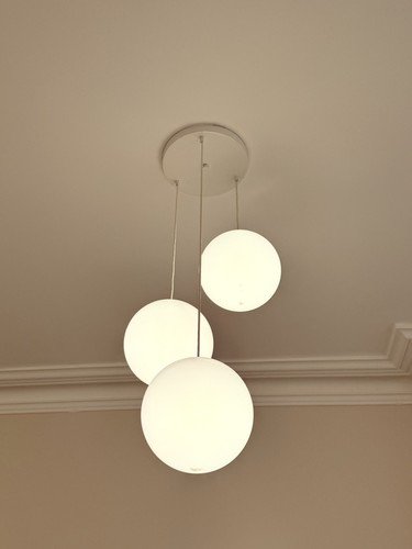 Light opal globe cluster - globe,