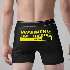 Fart Loading Mens Boxers - Novelty Warning Valentines Day Funny Underwear Gift