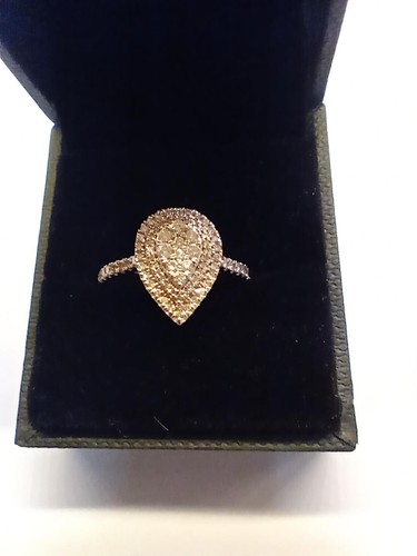 Ladies diamond engagement ring - ladies,